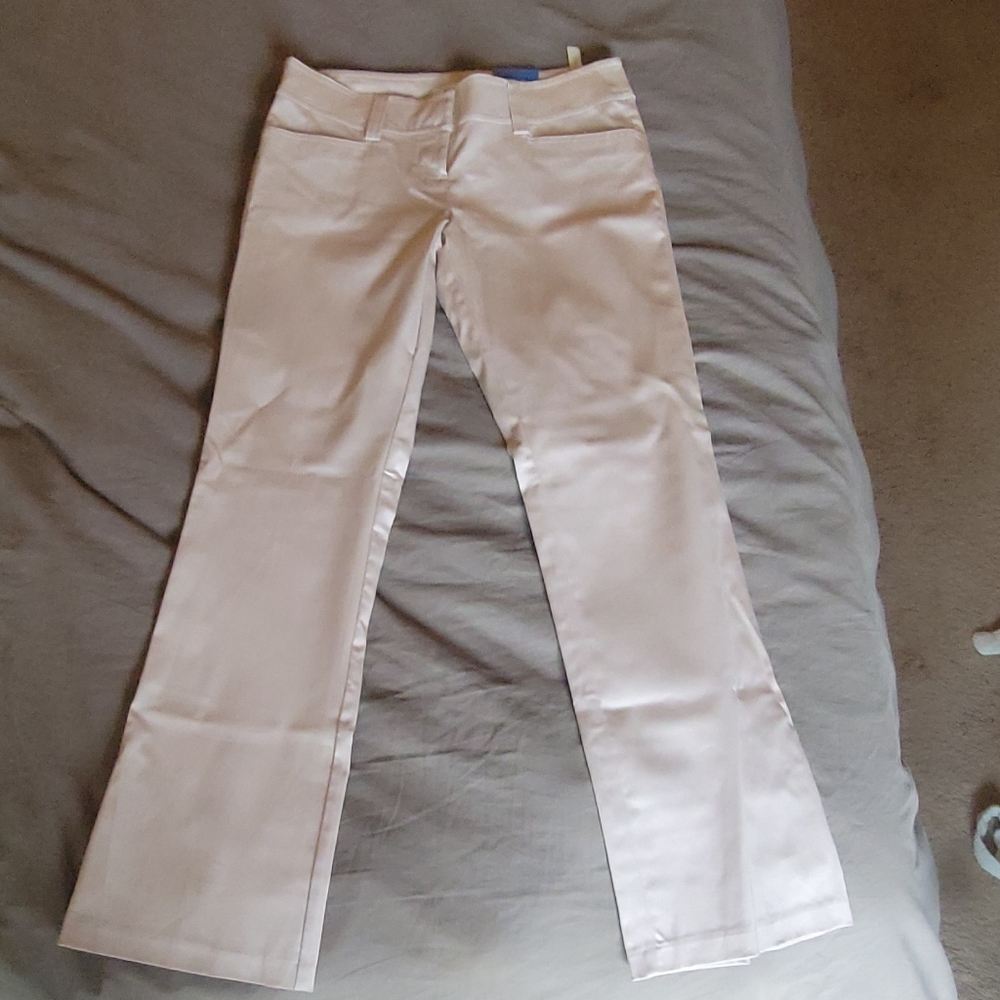 Biege Straight Legged Pants - Short